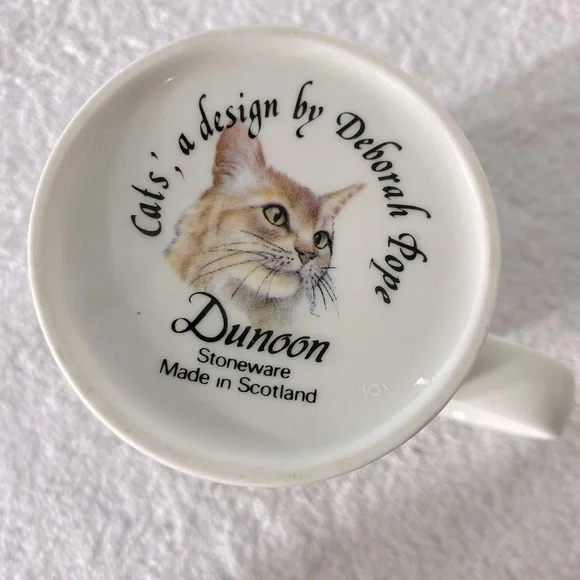 Vintage Dunoon Stoneware Cats’ By Deborah Pope Mug Coffee Cup - Picture 2 of 11